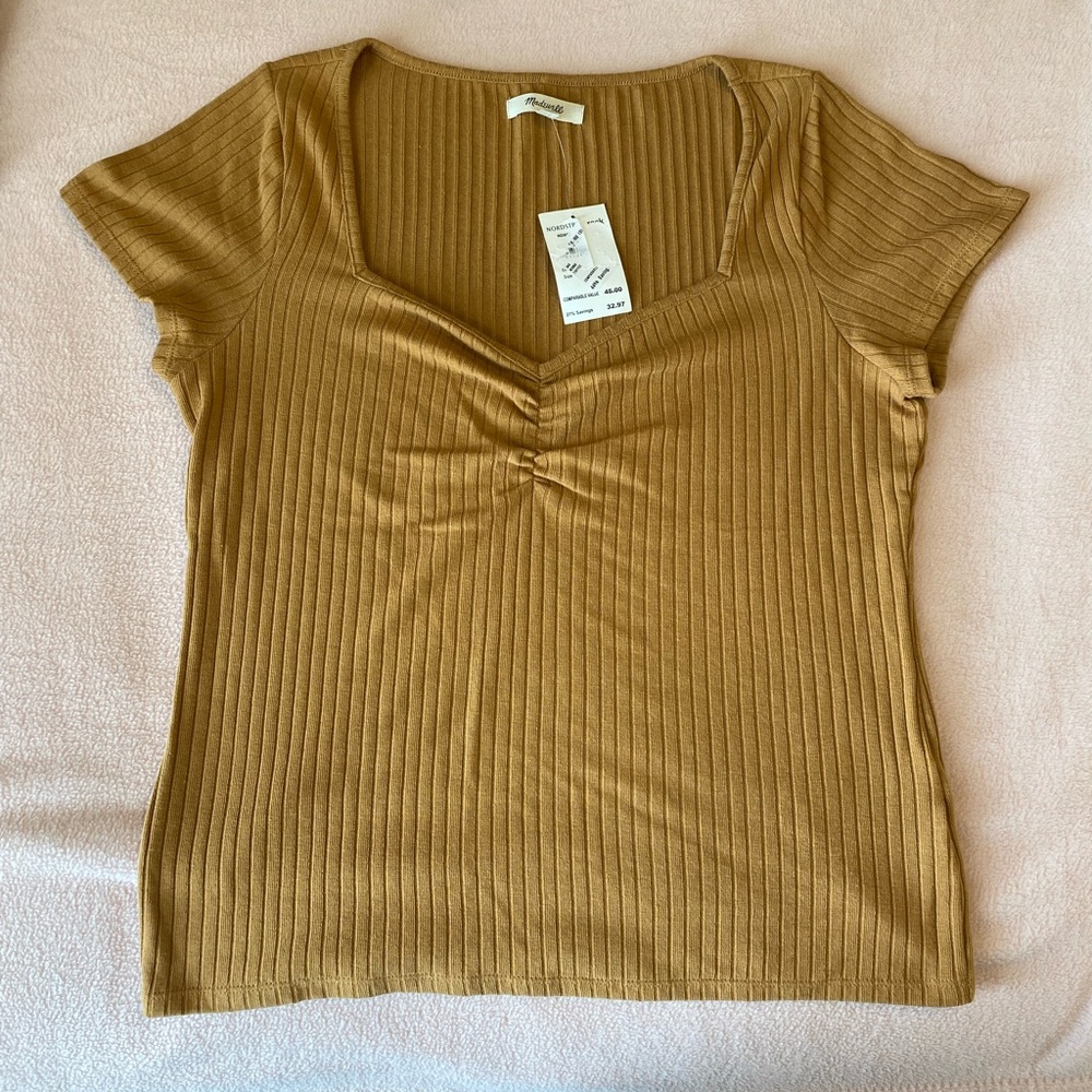 Ribbed Mustard Top